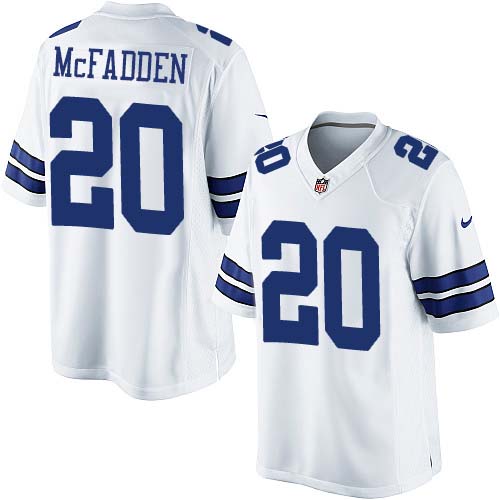 Youth Limited Darren McFadden Nike Jersey White Road - #20 NFL Dallas Cowboys